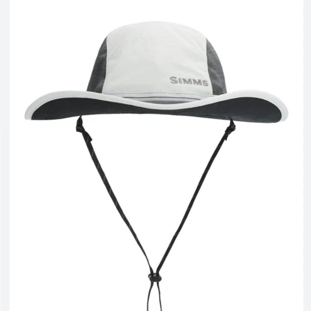Simms Solar Sombrero Sun Hat Sterling S/M NWT Fishing UPF Wide Brim